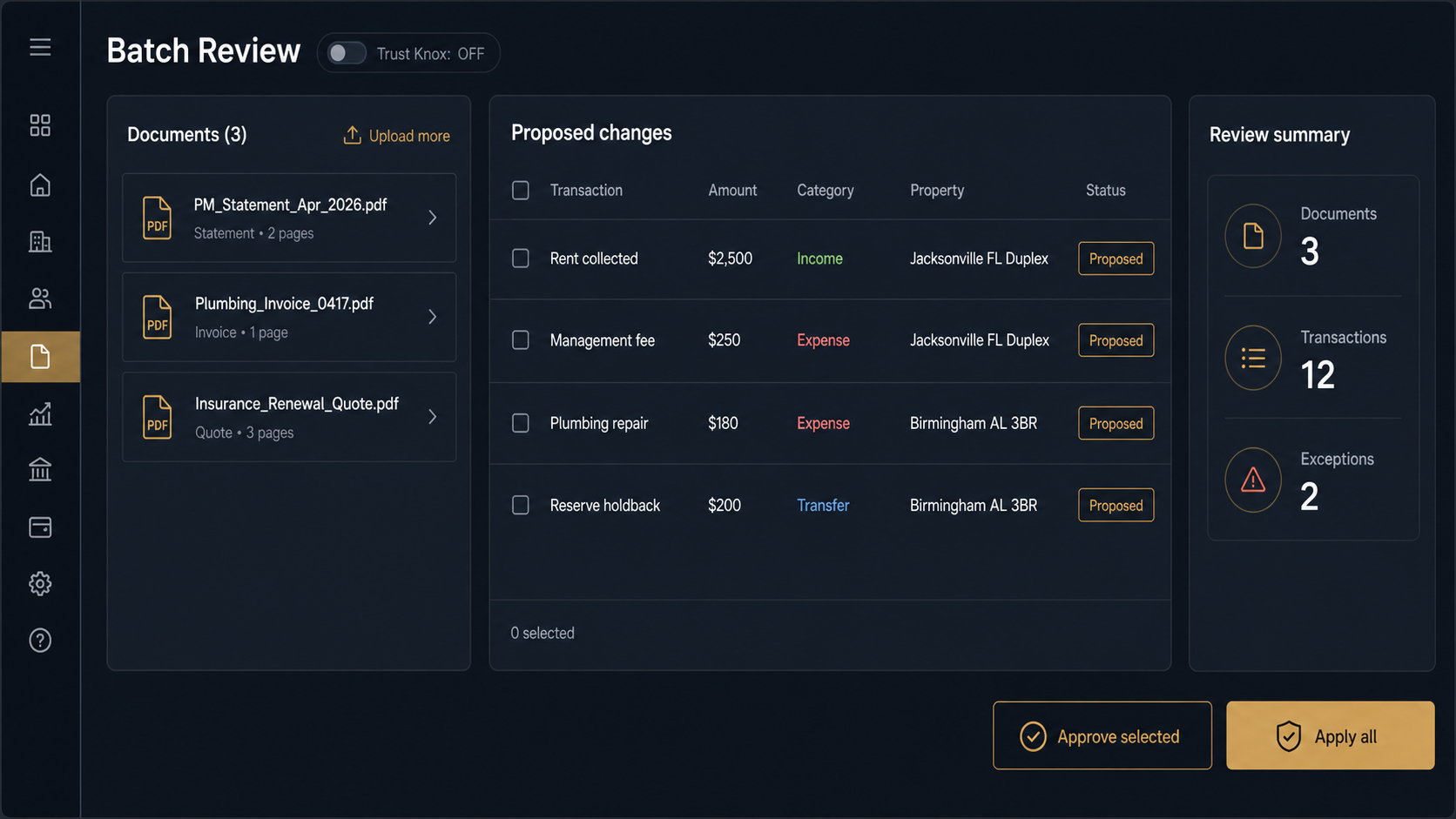 Batch Review mockup