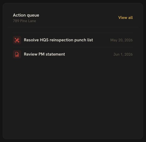 Action queue