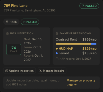 Section 8 compliance proof in DoorVault